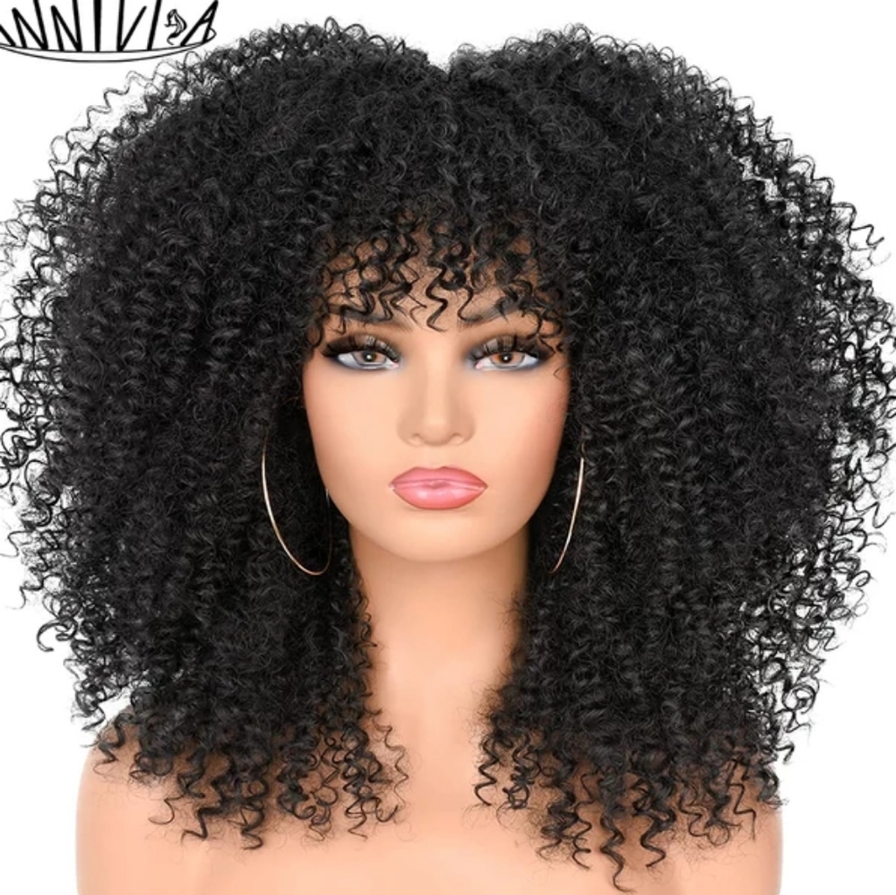 Big Black Kinky Curly Beauty Full Wig
